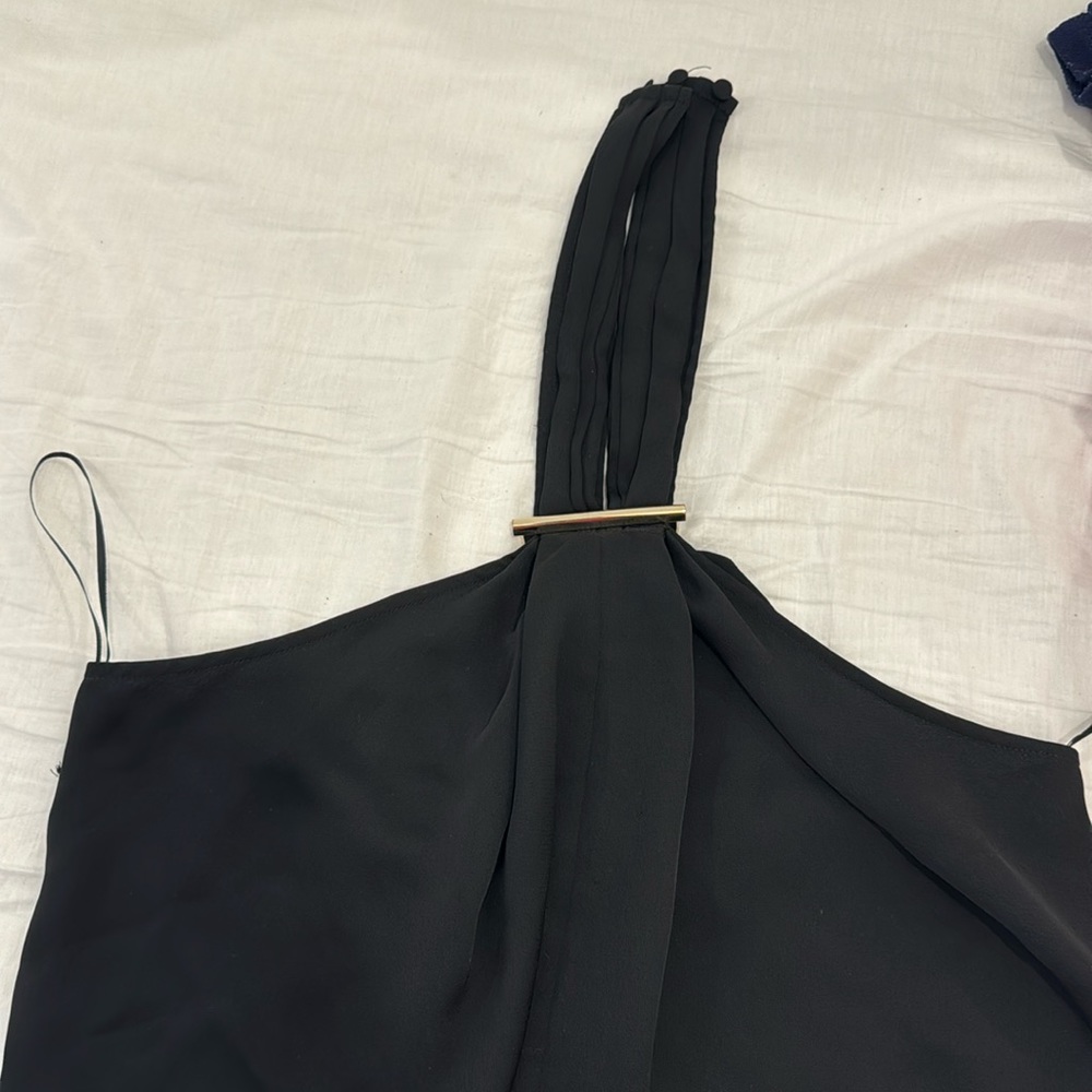 Jason Wu evening blouse halter top with a gold accent size 10 equivalent to a L